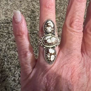 Wild Horse Jasper Sterling silver size 7.5 ring